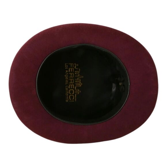 FERRECCI MENS PREMIUM TOP HAT IN BURG WOOL VICTORIAN ELEGANCE WITH SATIN LINING - Picture 5 of 7